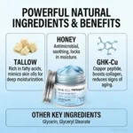 Copper Peptides PDRN GHK-Cu Beef Tallow for Skin Blue Balm Manuka Honey Face and Body Moisturizer Mature Dry & Sensitive