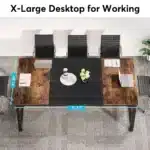 Tribesigns Modern Computer Desk Large Office Desk Computer Table Study Writing Desk Workstation for Home Office – top view