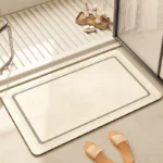 Absorbent bath mat diatom mud anti-slip bathroom rug