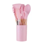 12PCS Food Grade Silicone Kitchen Cookware Utensils Turner Spatula Measuring Spoons Practical Cooking Tool Kitchenware Set