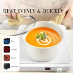 Pots and Pans Set Non Stick - 14 Pcs White Granite Kitchen Cookware Sets Nonstick Induction Cookware Cooking Pan Set with F - Image 3