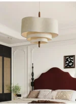 Japanese Wabi Sabi Cloth Ceiling Chandelier For Living Room Island Bedroom LED Pendant Light Modern Home Decor Lighting