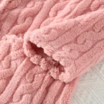 2026 New Autumn/Winter Women's Bathrobe Flannel Thickened Warm Buckle Long Dress Solid Color Nightgown Home Fur Ladies