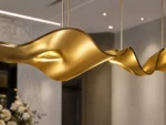 Designer Golden Angel Eyes Chandelier Handmade Metal LED Pendant Lamp Dimmable Luxury Lighting for High-End Residential