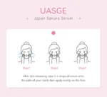 Sakura Whitening Face Serum Anti Aging Fade Fine Lines Tighten Pores Improve Melanin Pigment Dull Moisturizer Brighten Skin