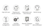 Goldoma smart electric clothes dryer with stainless steel finish and app control, drying clothes efficiently