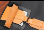 Durable knife carrying case with 21 pockets for chef knives and kitchen utensils