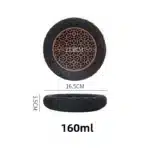 Black Cement Tableware Dinner Plate stone Sashimi sushi Disc Dry Ice Tray Plate Dessert Plates Dim Sum Dish Steak Plates