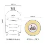 Nordic retro European tableware porcelain plates cups saucers pots high-end luxury sets creative home gifts – side view