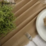 2 -10 Meters Cotton Table Runner Retro Textured Gauze Cloth Vintage Linen for Dining Weddings Party Christmas Decoration