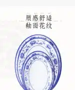 Melamine Chinese Style Blue and White Porcelain Tableware Creative Oval Dinner Plate – styled in a modern Tabletop setting