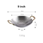 Double Ear Bar Cauldron Commercial round bottom pot Small Hot Pots Thickened creative stainless steel dry pot Pot cub Golden - Image 15