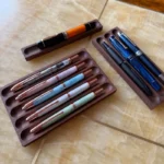 For JINHAO MAJOHN HONGDIAN Bamboo Fountain Pen Holder Desktop Display Rack Wooden Pen Stand Office School Supplies