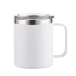 12oz Stainless Steel Mug with Handle Insulated Coffee Cup Insulated Tumbler Sliding Lid Gift for Camping, Office, Home,