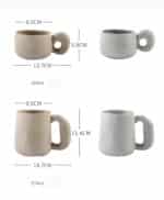 300/600ml Japanese Stoneware Retro Coffee Mug Breakfast Milk Oatmeal Cups Office Couple Water Mug Design Style Mug Birthday