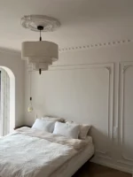 Nordic Minimalist Wabi Sabi Fabric Chandelier Living Dining Room Bedroom Pendant Light Home Indoor Lighting Hanging Lamp