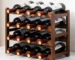 Wine Bottle Display Stand, 4 Tier Wooden Free Standing Wine Rack, Retro Minimalist Wine Storage Organizer Shelves for Home