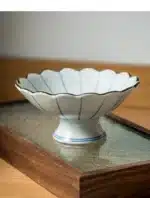 Imperial tall bowl Japanese retro ceramic bowl Restaurant Pastry sushi tableware – angled view