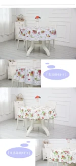 PVC Hotel Waterproof and Oil Proof Large Round Tablecloth Hotel Plastic Round Table Cloth Wash Free and Scald Proof Table