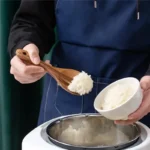 Cooking Tool Sets, Wooden Kitchen Spoons Toolset Wooden Cooking Utensils Spatula, Soup Ladle, Rice Scoop – base detail