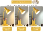 Nordic Creative Table Lamp Fashion Pen Holder Art Simple LED Lights/Office Eye Protection Reading&Living Room Bedroom