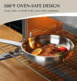 KOCH SYSTEME CS 10 Piece Stainless Steel Pots and Pans Set,  Kitchen Cookware Sets, Induction Ready, Oven Safe to 450°F - Image 2