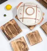Wood Pot Holder Wooden Trivets Bowl Trivet Hot Stone pot Mat Korean Dolsot Plate Base Placemat Bibimbap Coaster Pan Dish