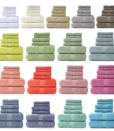6PCS / 3PCS Cotton Towel Set Luxury Lace Embroidered Bath Towel Face Towel Hand Towel Washcloths Quick Dry Terry Towels