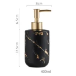 Marble Soap Dispenser Pump Bottle Ceramic Bathroom Accessory Set Home Couple Mouthwash Cup Soap Dish Washing Tools Luxury