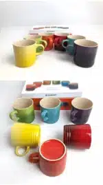 350ml Colorful Ceramic Mug with Handle,Kitchen Porcelain Coffee Cup,Water Milk Cups,Microwave Oven,Dishwasher Safe,Drinkware,