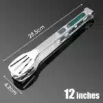7/9/12 Inch Non-slip Food Tongs Stainless Steel BBQ Meat Salad Bread Clip Tong Barbecue Grill Buffet Clamp Kitchen Cooking