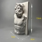 Miniature Roman Mythology Plaster Statue, European Art Ornament, Retro Sculpture, Home Interior Decor, Office Decor – base