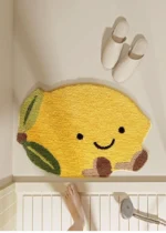 Creative Fruit-shaped Bath Mat Thickened Flocked Microfiber Bathroom Rug Non-slip Water-absorbent Quick-drying Foot Mat