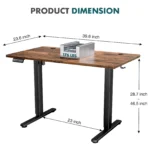 JHK Ergonomic Electric Standing Desk Height Adjustable Computer Desk Large Work PC Table Home Office Writing Gaming Desks