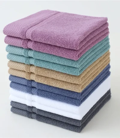 Soft Square Hand Towels 100% Cotton Small Face Towel Pure Absorbent Child Washcloth 34x34cm for Face Wash And Facial Care