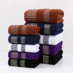 100% Black Cotton Bath Towel Absorbent Adult Bath Towels Solid Color Soft Face Hand Towel For Bathroom Washcloth 70x140cm