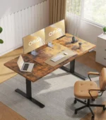 71 Inch Executive Electric Standing Desk, Height Adjustable Desk with Power Outlet & 1.38" Thick 3-Piece Desktop,,