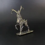 Mini Retro Fire Kirin Copper Figurine Model Desk Decor Craft Room Decor Chinese Style Miniatures Mascot Gift – styled in a