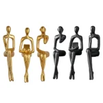 Abstract Desktop Character Ornaments High Quality Resin Abstract Thinker Sculpture Nordic Style Modern Home Office Decor