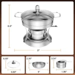 4 Pack 5QT Chafing Dishes for Buffet Stainless Steel Chafing Dish buffet Set Food Warmers For Parties, Wedding, Camping, Banquet - Image 13