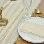2-10Meters Pure Cotton Table Runner Retro Burr Texture Gauze Cloth Dining Vintage Wedding Party Christmas Linen Decoration