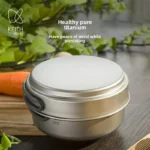 KEITH Pure Titanium Cookware Set ultralight pot and pan with mesh bag for camping
