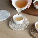 4Pcs 11x11cm Small Round Cotton Woven Coffee Mug Tea Cup Coaster Table Placemat Plate Mat Kitchen Insulation Pad – top view