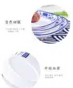 Melamine Chinese Style Blue and White Porcelain Tableware Creative Oval Dinner Plate – in a cozy room setting