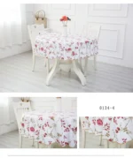 PVC Hotel Waterproof and Oil Proof Large Round Tablecloth Hotel Plastic Round Table Cloth Wash Free and Scald Proof Table