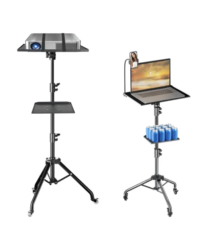 145cm Projector Tripod Stand Laptop Tripod Adjustable Height 23 to 63" Standing Desk Outdoor Computer Desk Stand for Studio