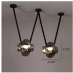 Italy New Designer Luxury Glass LED Pendant Lamp Living Room Bedroom Bar Restaurant Leather Chandelier Interiordecor
