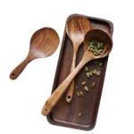 Cooking Tool Sets, Wooden Kitchen Spoons Toolset Wooden Cooking Utensils Spatula, Soup Ladle, Rice Scoop