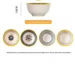 Nordic Style Ceramic Rice Bowl Underglaze Japanese Breakfast Bowl High Aesthetic Value round Shape Dinnerware Set – base