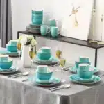 Vancasso Bella-T 16/32/48-Pieces Porcelain Dinnerware Set Vintage Ceramic Plate Set with Dinner Plate,Dessert Plate,Bowl,Mug